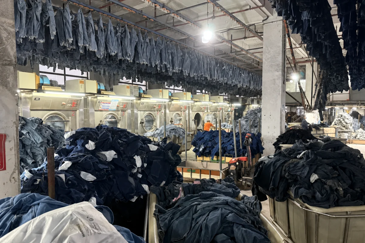 Denim garment washing and finishing workshop