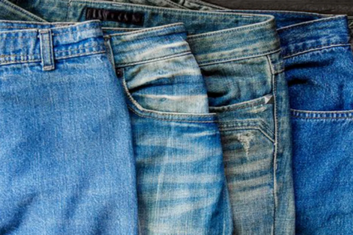 Custom denim jeans in multiple wash colors and finishing effects