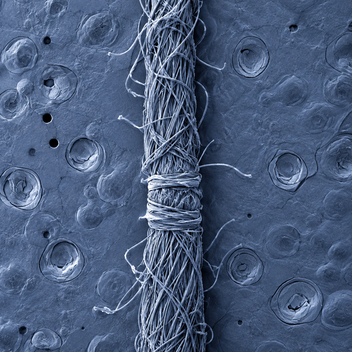 Technical macro of rotor-spun yarn with wrapper fibres